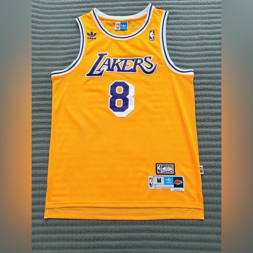 RARE Adidas Swingman Los Angeles Lakers Kobe Bryant 8 Hardwood Classics Jersey